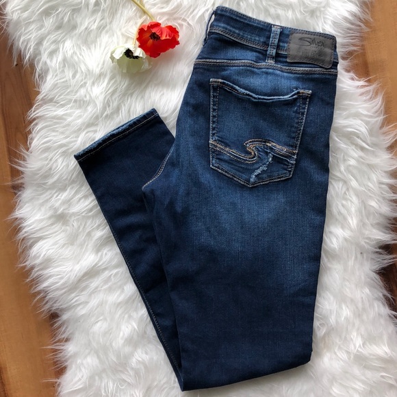 Silver Jeans Denim - •Silver Jeans• Sam mid-rise skinny jeans